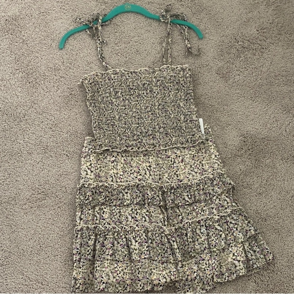 Floral Top and skirt set with Tie Straps